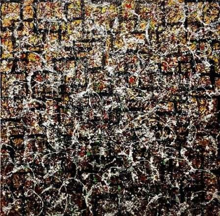 "Wisdom" by Aimable Kigenza, acrylic on canvas, 150 x 150 cm
