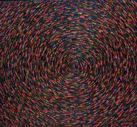 "Life" by Pacifique Niyonsenga, acrylic on canvas, 120 x 130 cm