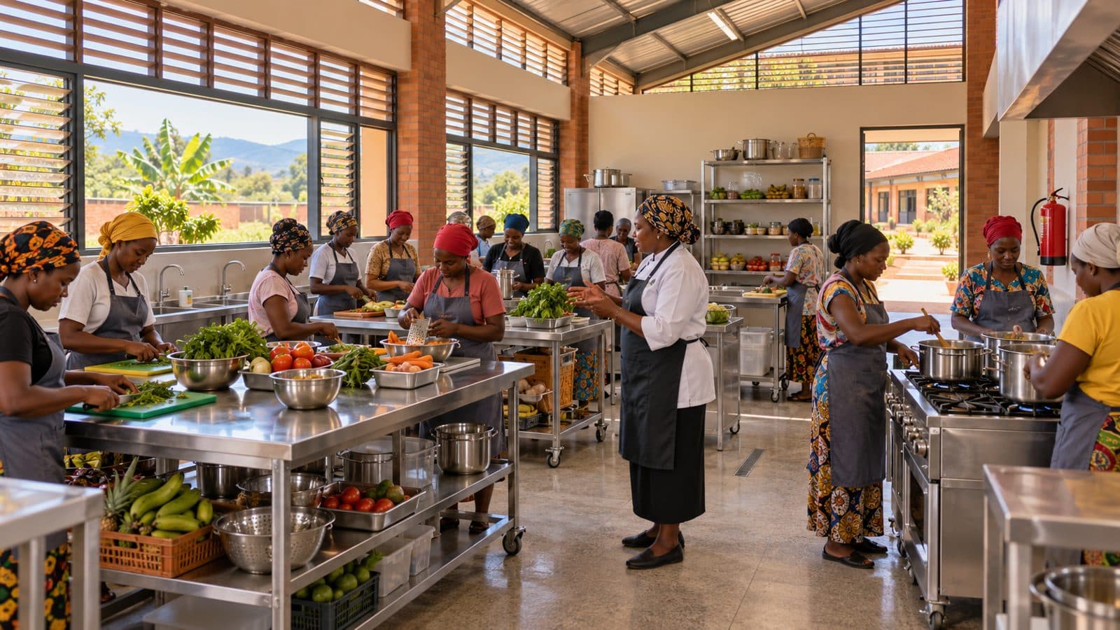 Proposed food processing and catering lab with supervised practical training (concept visualization)